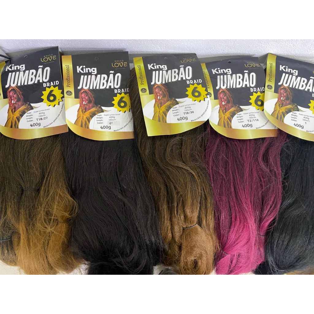 Kit 2 Unidades Cabelo King Jumbão Super Soft 390g