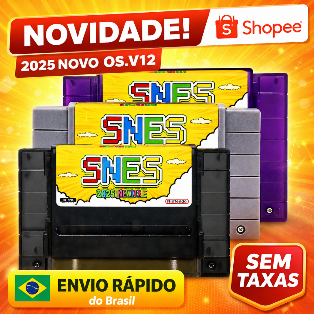 Everdrive Super Nintendo SFC 3000 em 1   Cartucho 