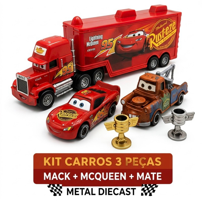 Relâmpago McQueen Caminhão Mack Mcqueen Carrinho