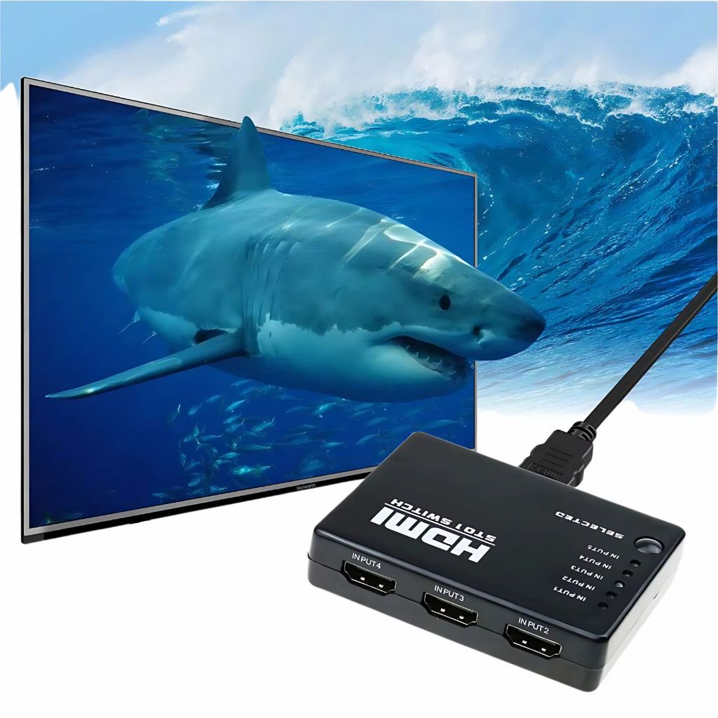 Switch Hdmi Adaptador Hub 5×1 Splitter 4k Com
