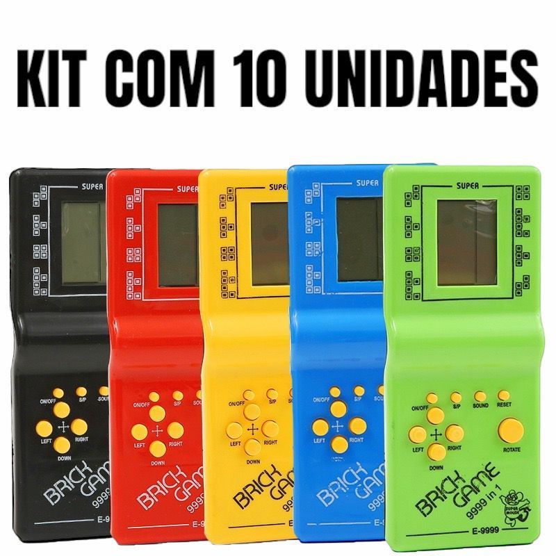 Kit 10 Mini Game Portátil Retro Brinck Game 9999 