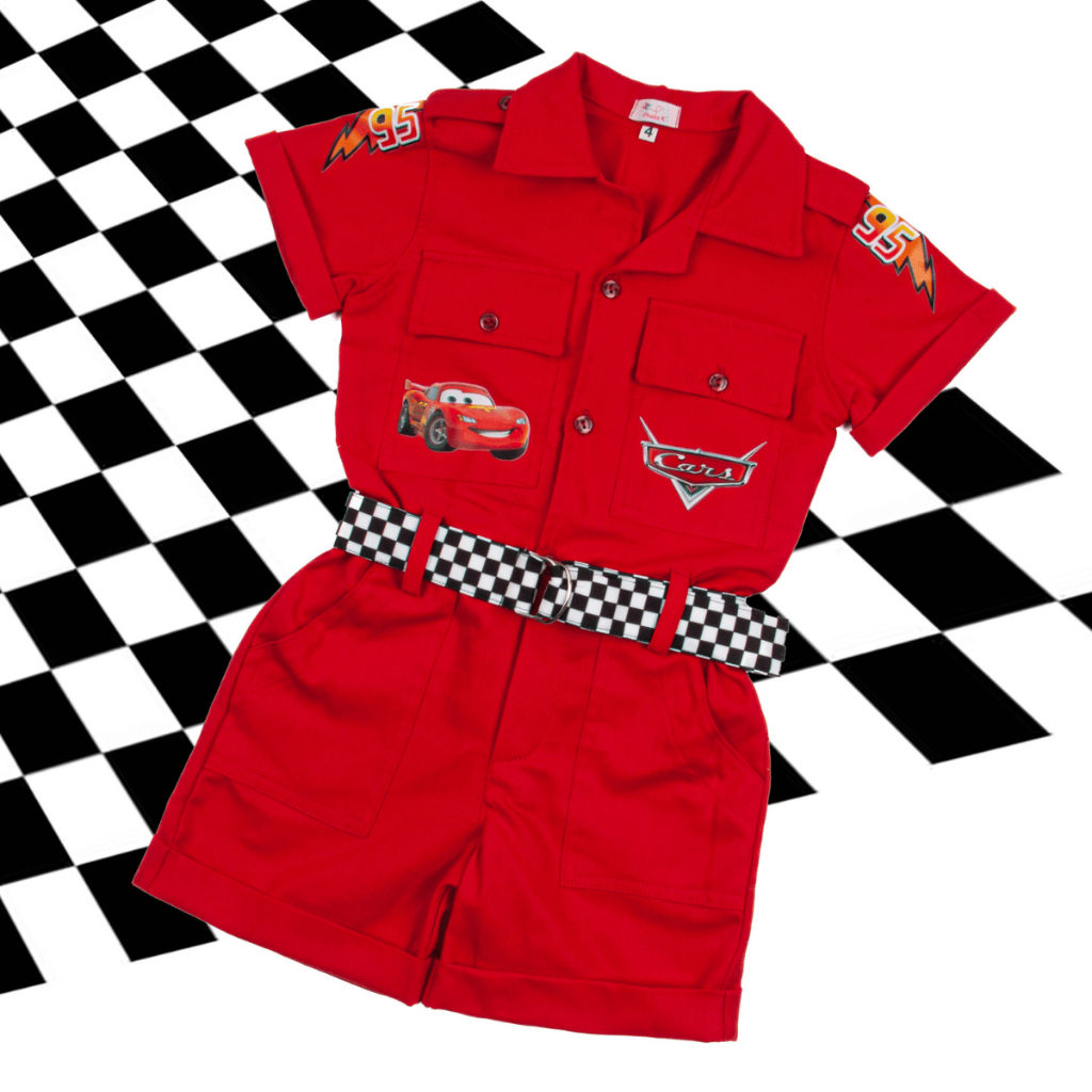 Macacao Infantil Masculino Carros Fantasia Para Fe
