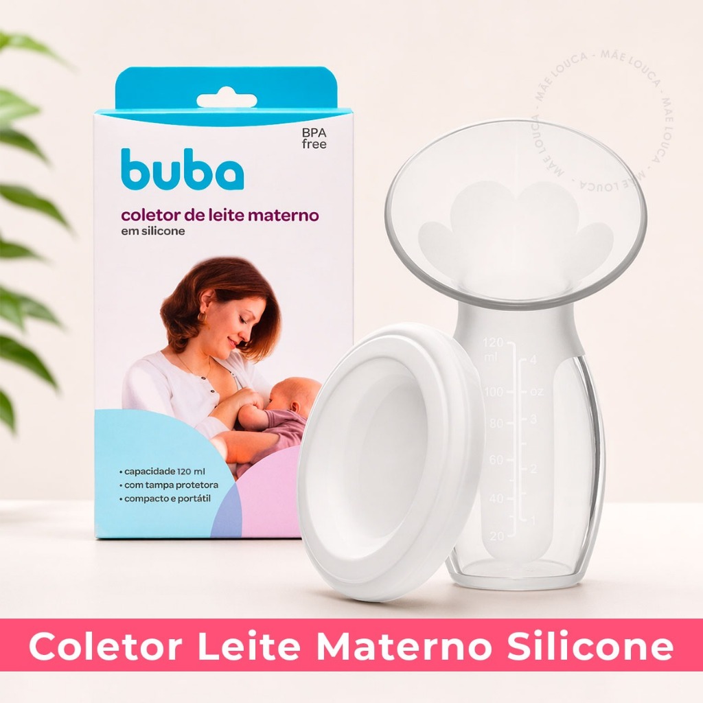 Bomba Coletor de Leite Materno Manual Silicone Bub