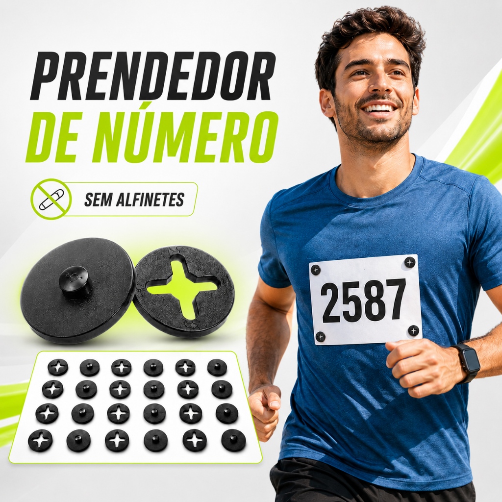 Clip Button, Prendedor, Número Peito Corrida Atle