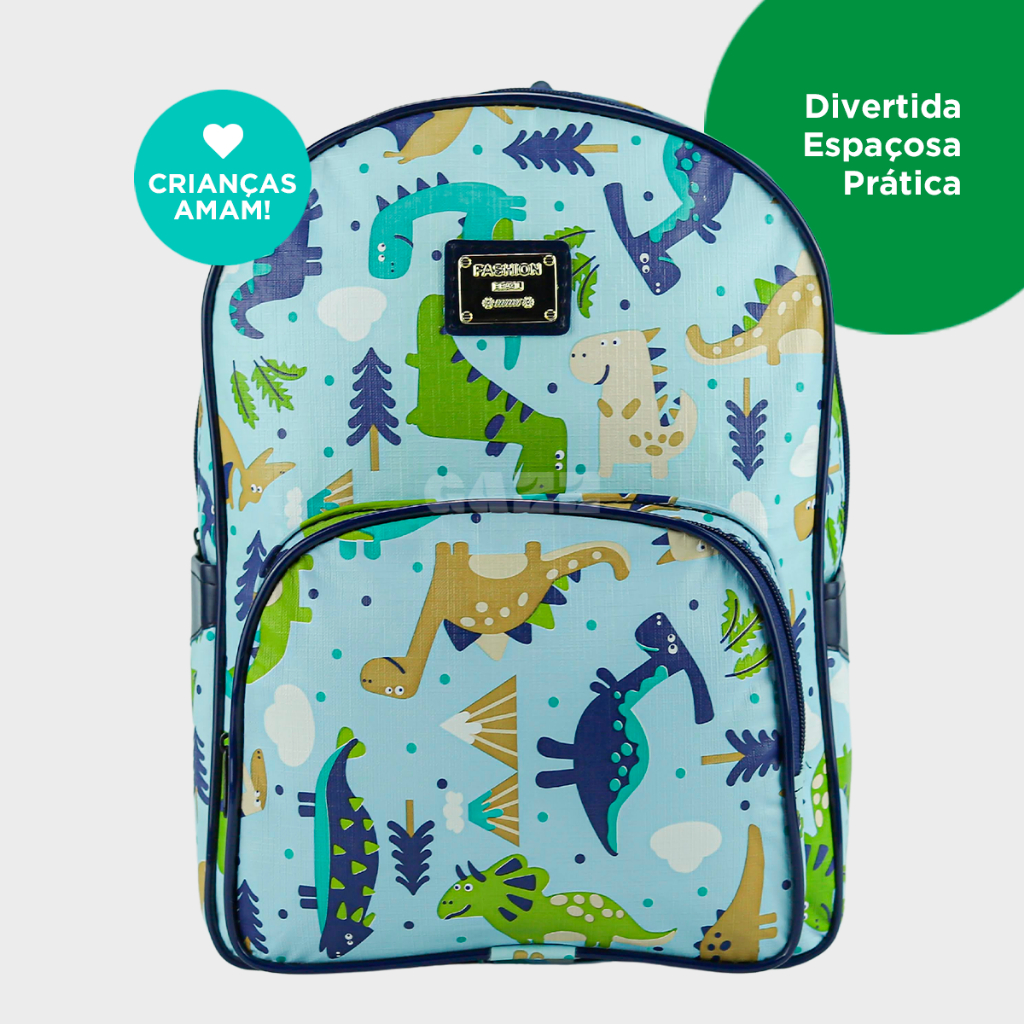 Mochila Maternidade Dinossauro Para Passeio Escola