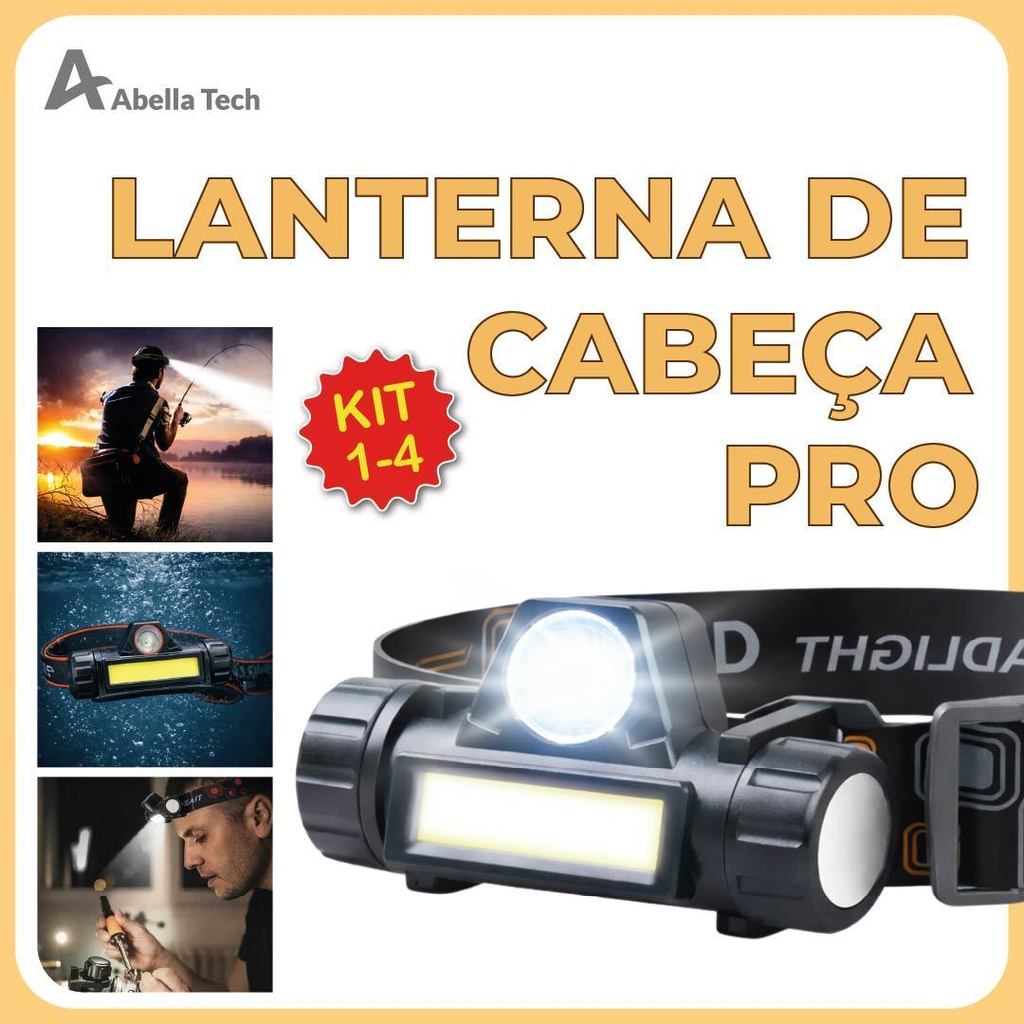 Lanterna de Cabeça Led Alta Potência com lantern
