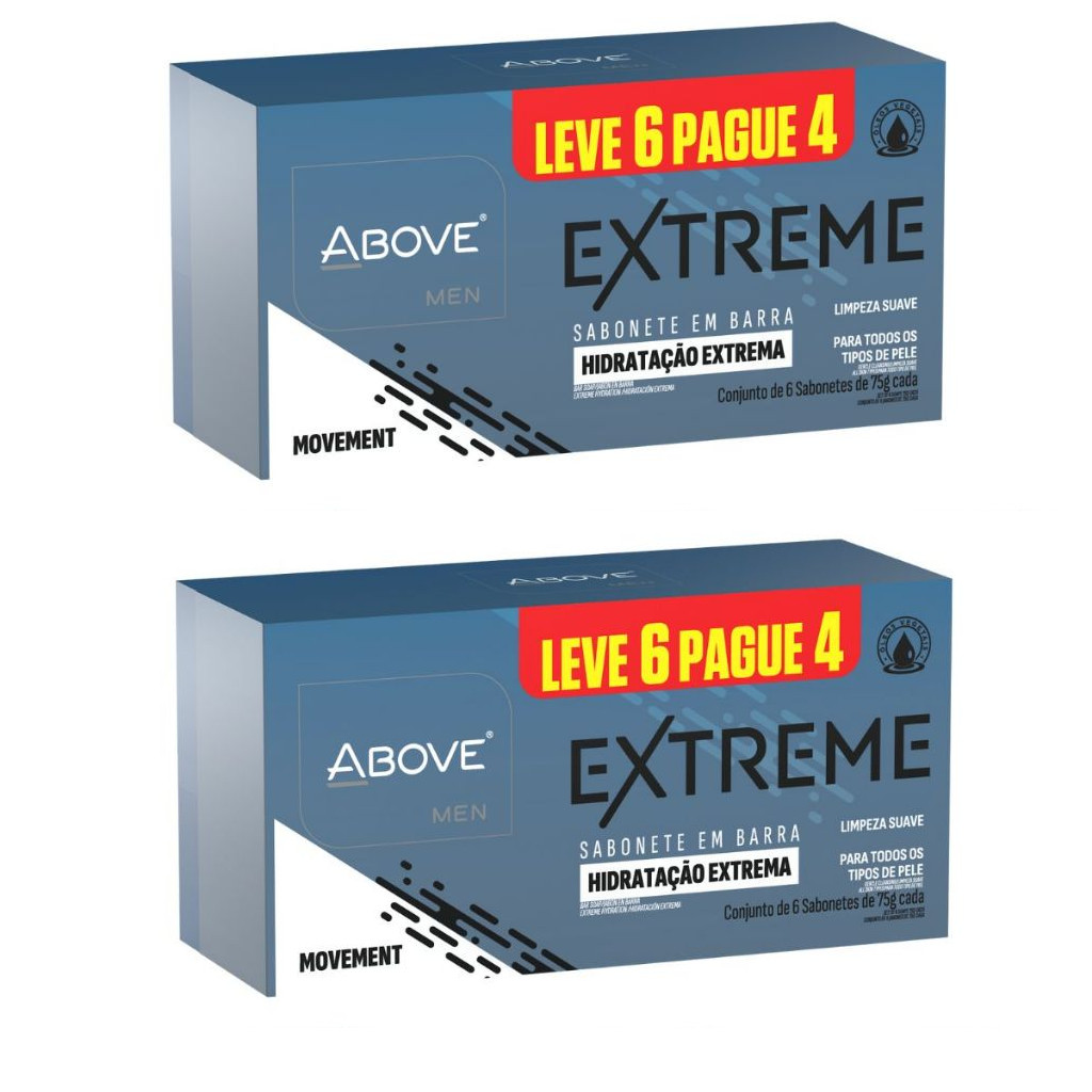 Sabonete Above Men Extreme Movement Pack com 6un 7