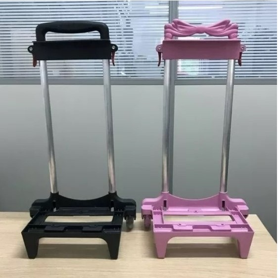 Carrinho P/ Mochila Escolar C/Trava 40cm Alumínio