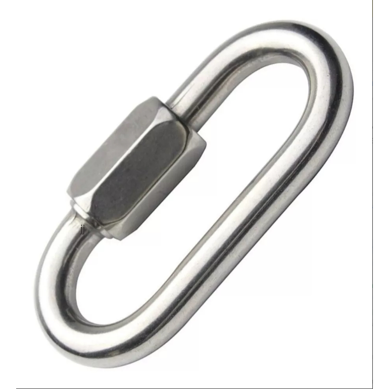 04 Unidades Mosquetão Aço Carbono Galvanizado 5x