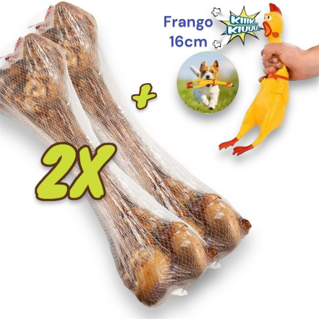 Kit Brinquedo de Roer Osso Para Cachorro Natural C