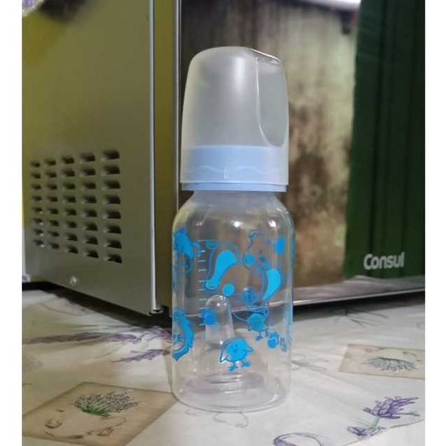 Mamadeira Azul 140ml Resistente – Bico De Si