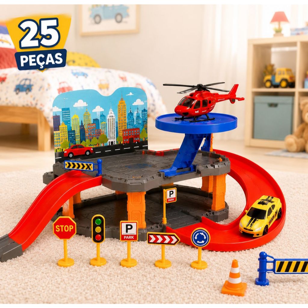 Pista Carrinho Brinquedo Infantil Menino Criança 