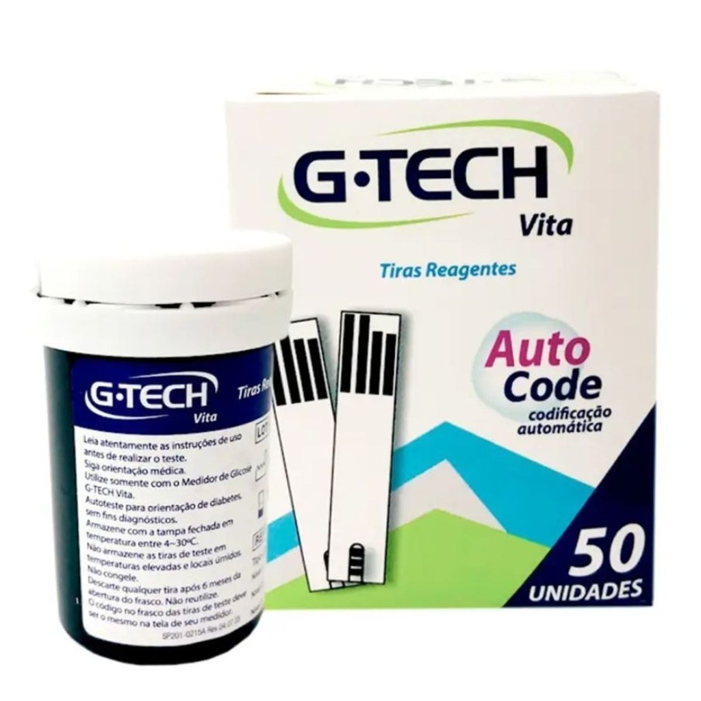 TIRAS DE TESTE GLICOSE G-TECH PARA MEDIDOR MODELO 
