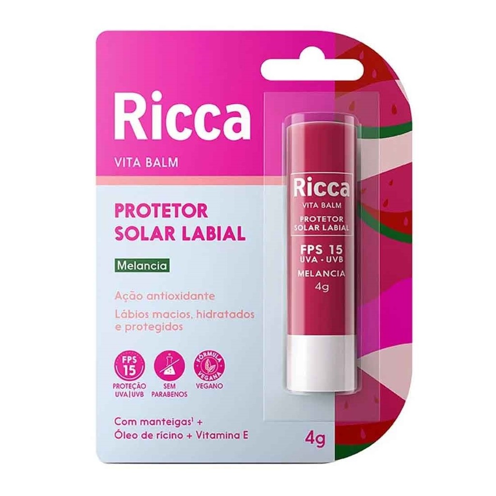 Protetor Solar Labial FPS15 Melancia – Ricca