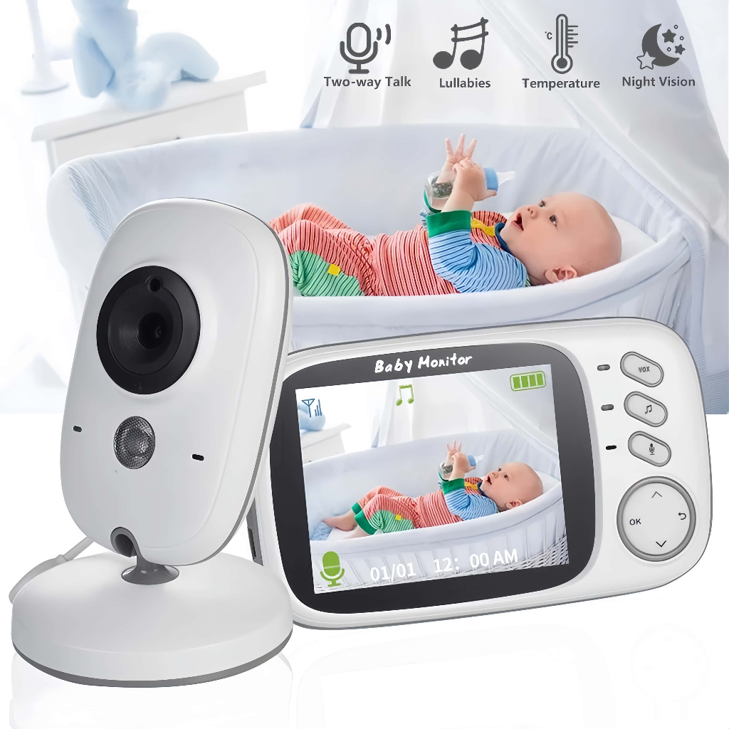 Baba Eletrônica Com Monitor Visão Noturna, Câme