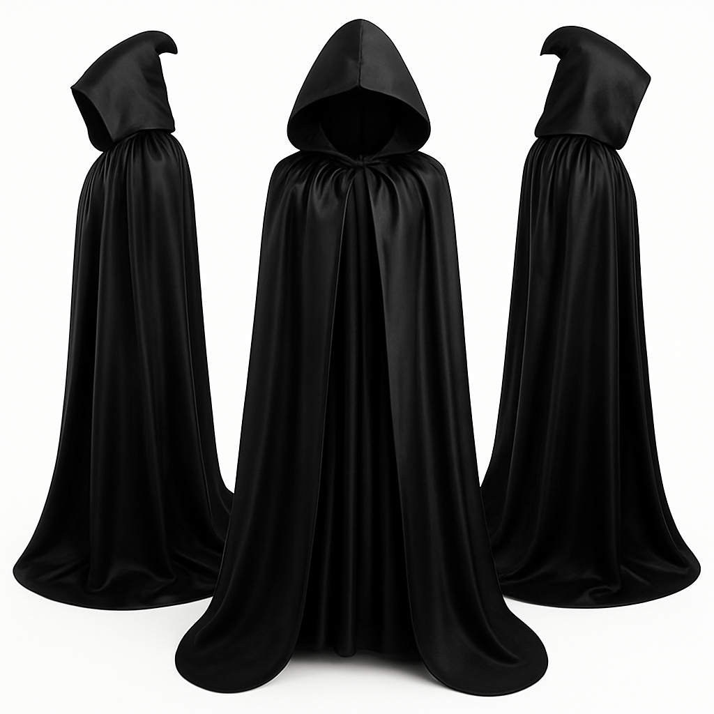 Capa De Bruxa Vampiro Drácula  Com Capuz Hallowee