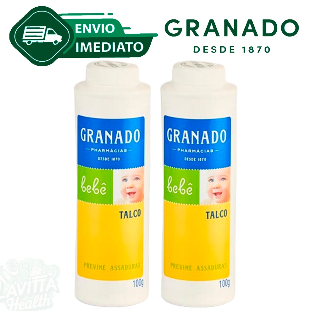 Kit C/2 Talco Infantil Granado Antiassadura Para B