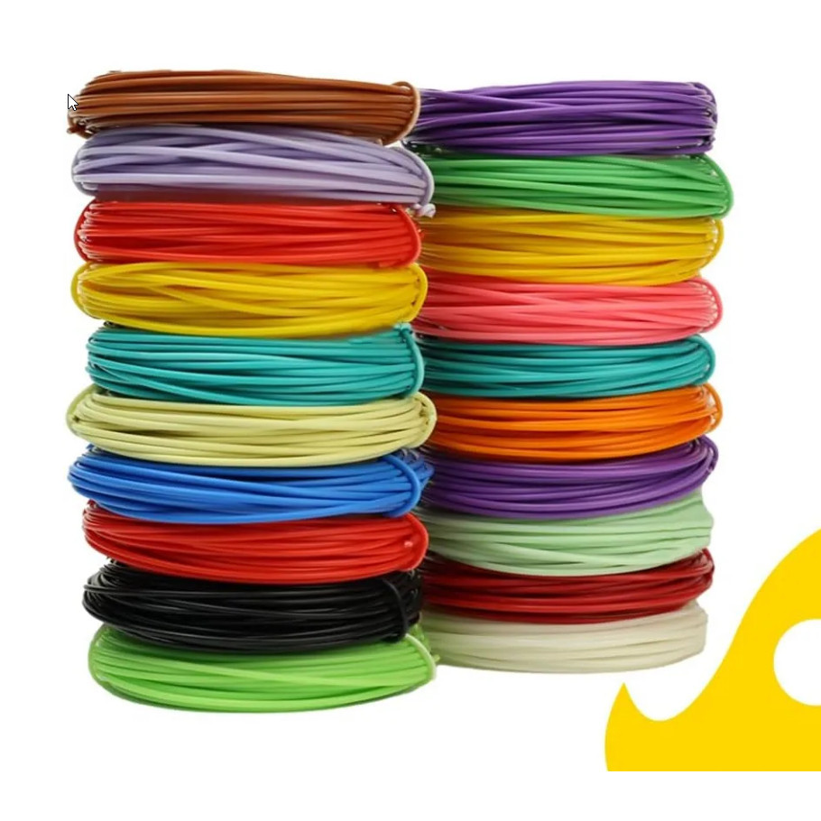 Refil Filamento Pla Kit 20 Cores 100 M Caneta 3d I