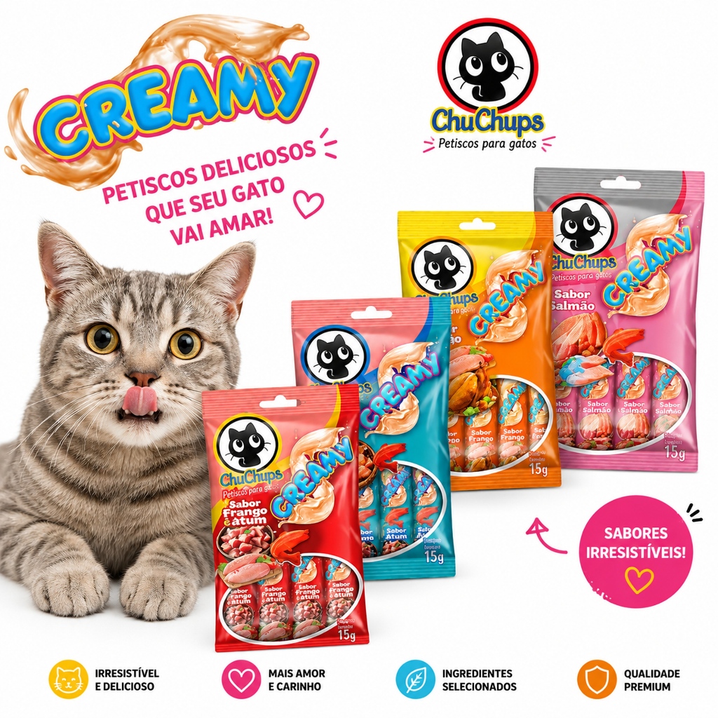 Kit Petisco Cremoso Chuchups Para Cães e Gatos  4