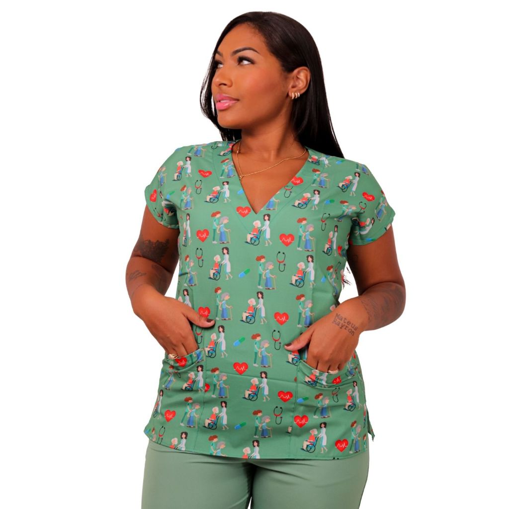 Scrub Conjunto Pijama Cirúrgico/Hospitalar(CUIDAD