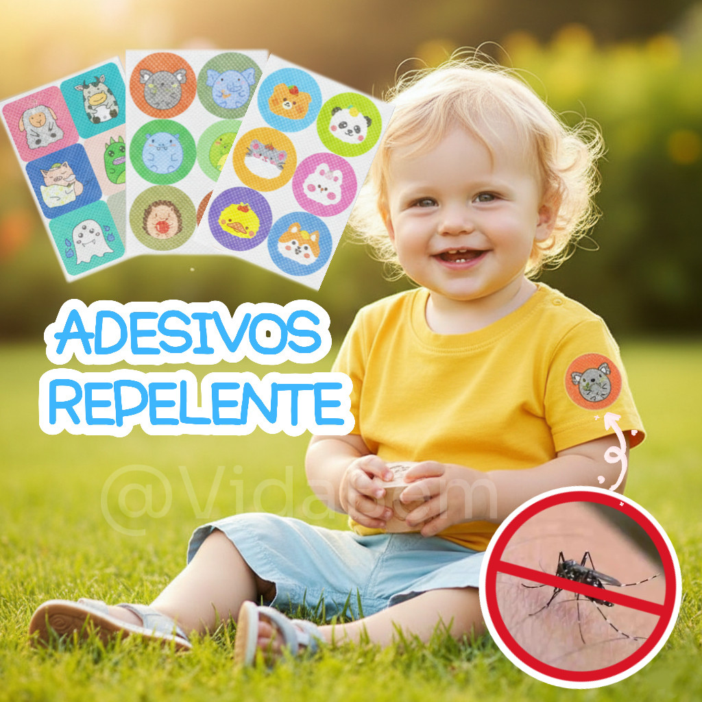 36/72/108 Adesivos Antimosquito Infantil Perfeitos
