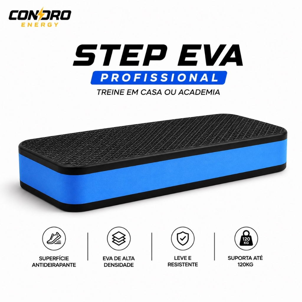 Step Academia 60x30x10cm EVA Fitness Antiderrapant