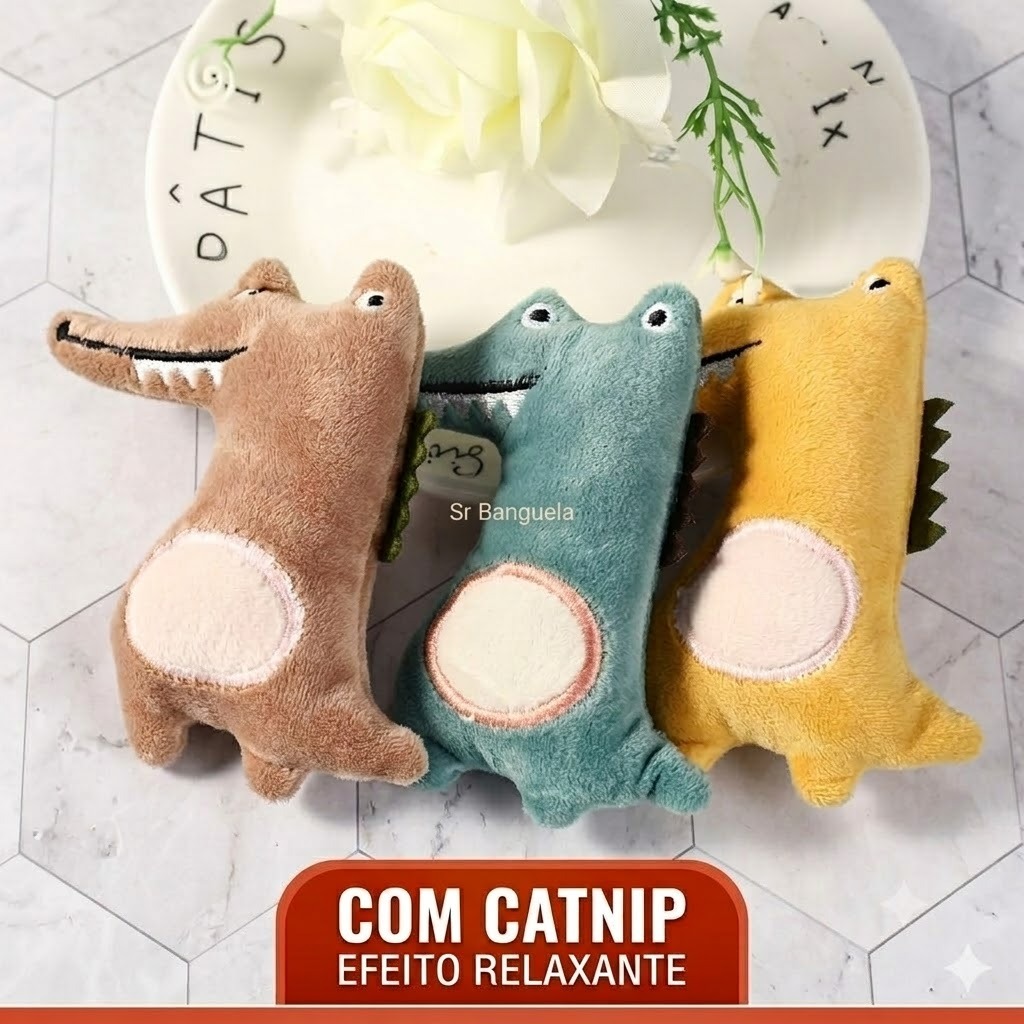 Brinquedos Mordedor Pelúcias com Catnip para GATO