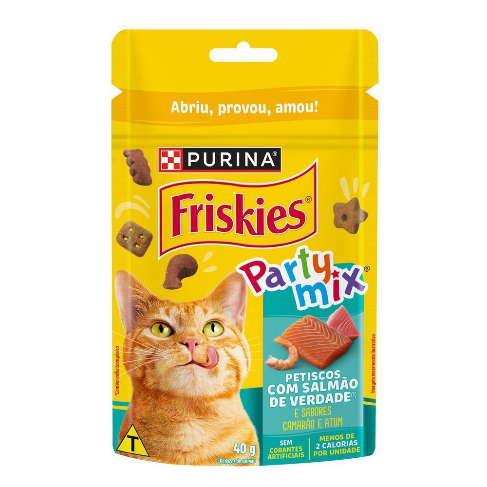 Purina Party Mix Petiscos Para Gatos Salmão 40G F