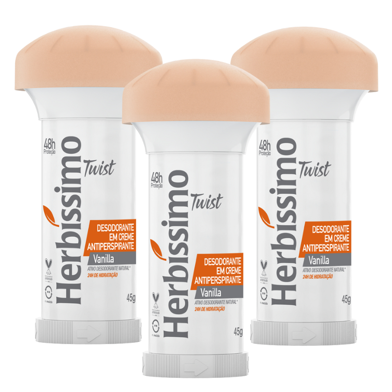 Kit Desodorante Twist Antitranspirante Vanilla Her