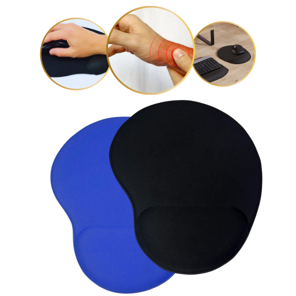 Kit 2x Mousepad Ergonômico Gamer Com Apoio De Pun