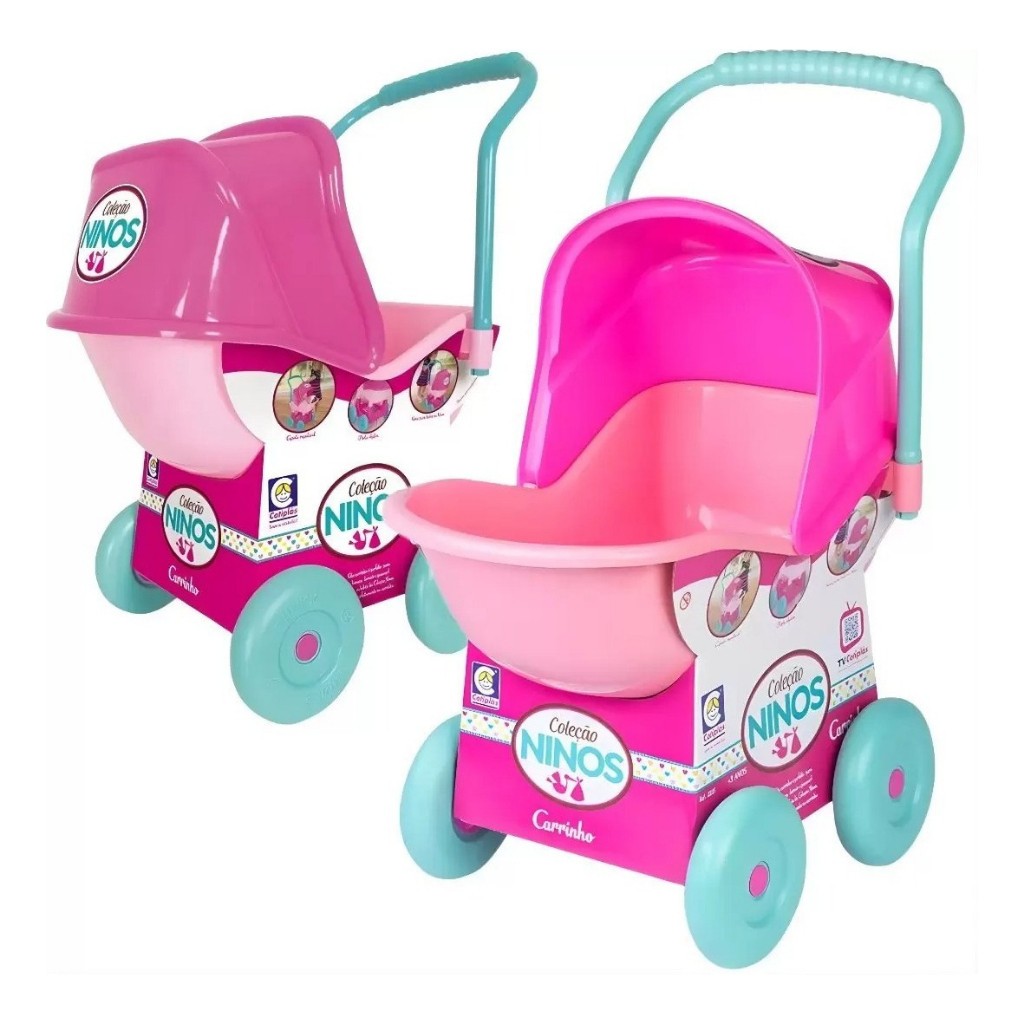 Carrinho De Boneca Bebê Ninos Alive Reborn Cotipl