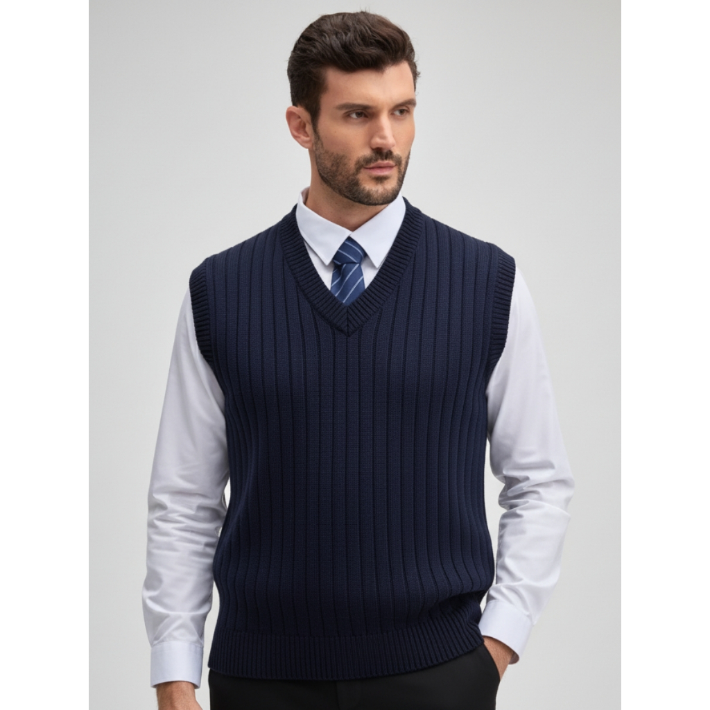 Colete Masculino Tricot Social Liso Colete Masculi