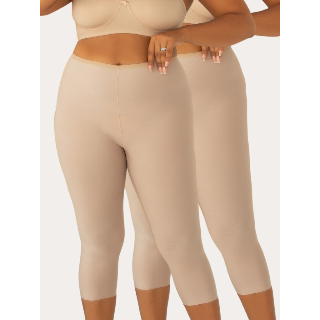 Kit 2 Calça Capri Segunda Pele Legging Meia Model