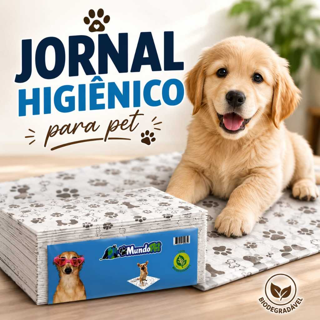Jornal Pet Higiênico 52/100/200/300/400 Folhas Bi