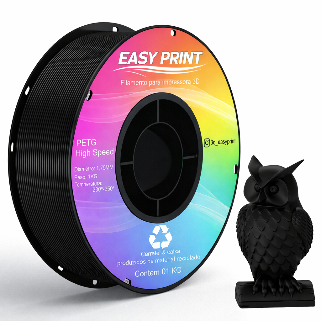 Filamento Petg 1,75MM Para Impressão 3d Rolo 1kg 