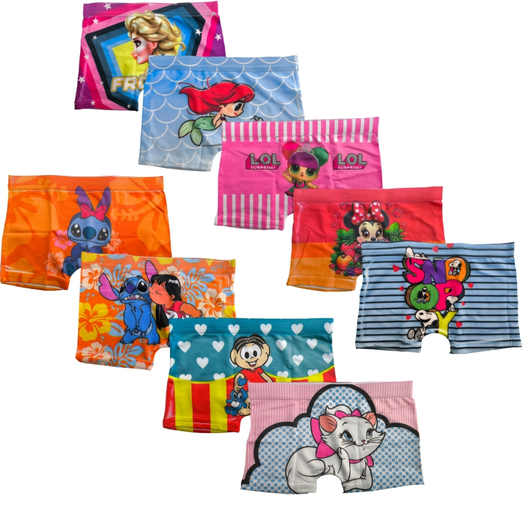 Kit Cueca Box Feminina Calcinha Shortinho Sublimad