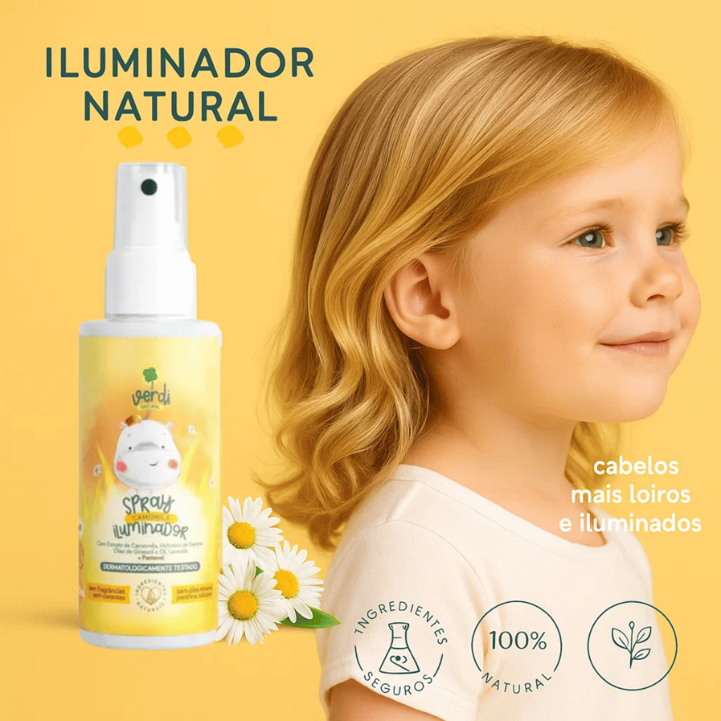 Spray Clareador com Camomila Iluminador Cabelo com