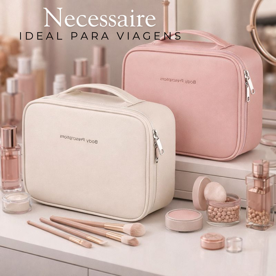 Necessaire de Viagem Feminina com Zíper Capacidad