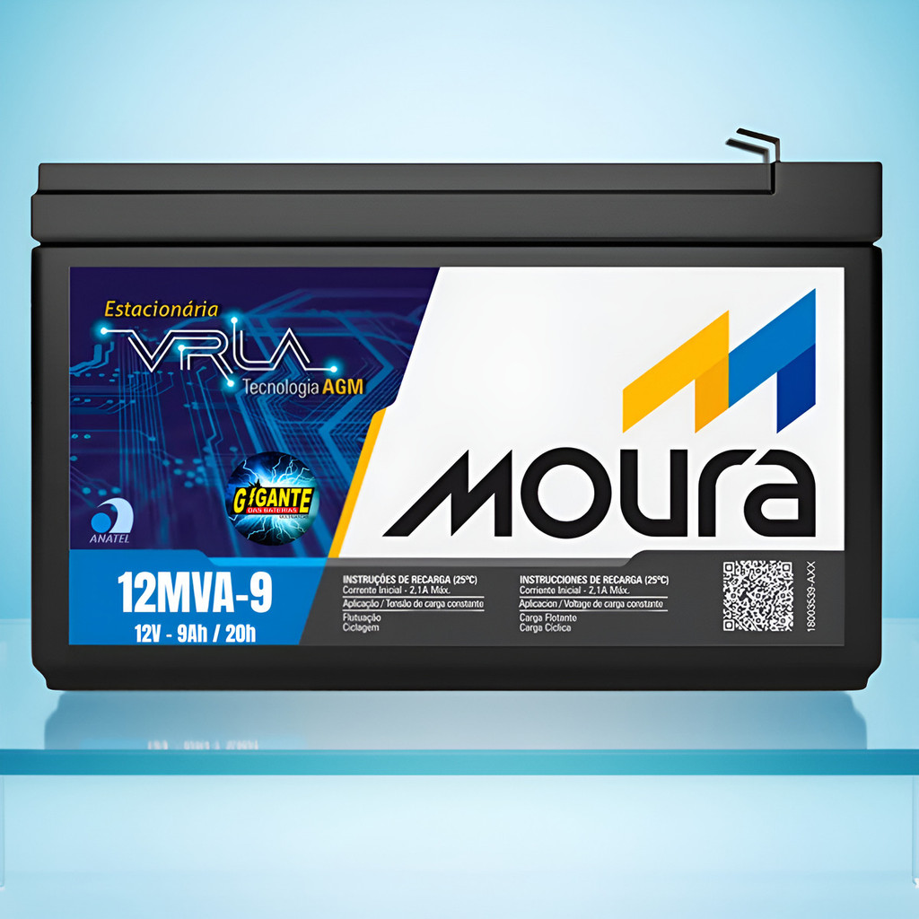 Bateria Nobreak 12v 9a Moura 9ah 12mva9 Vlra 12mva