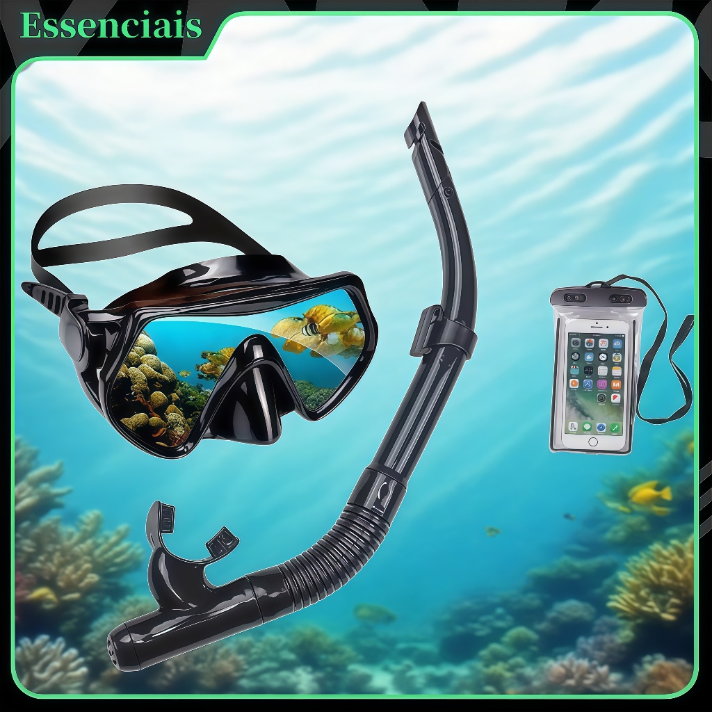 Essenc>>Kit Máscara Mergulho Snorkel Óculo
