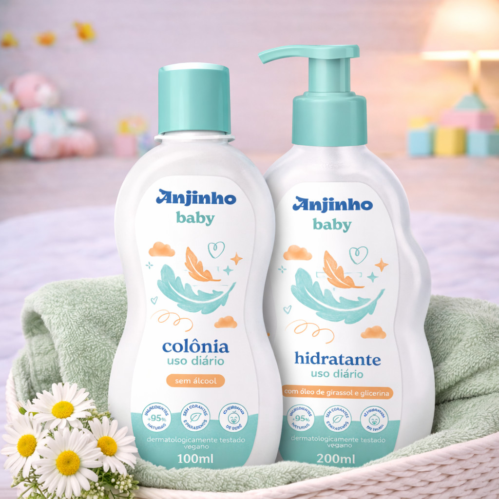 Kit Colônia + Hidratante Infantil Anjinho Baby Us