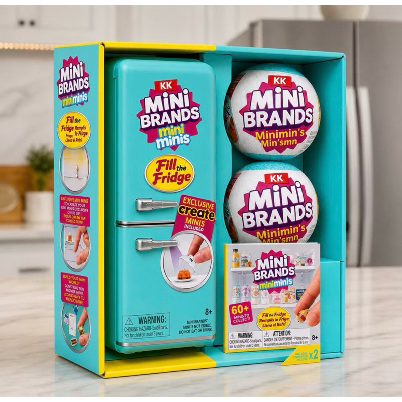 Mini Geladeira Surpresa Mini Brands com Miniaturas
