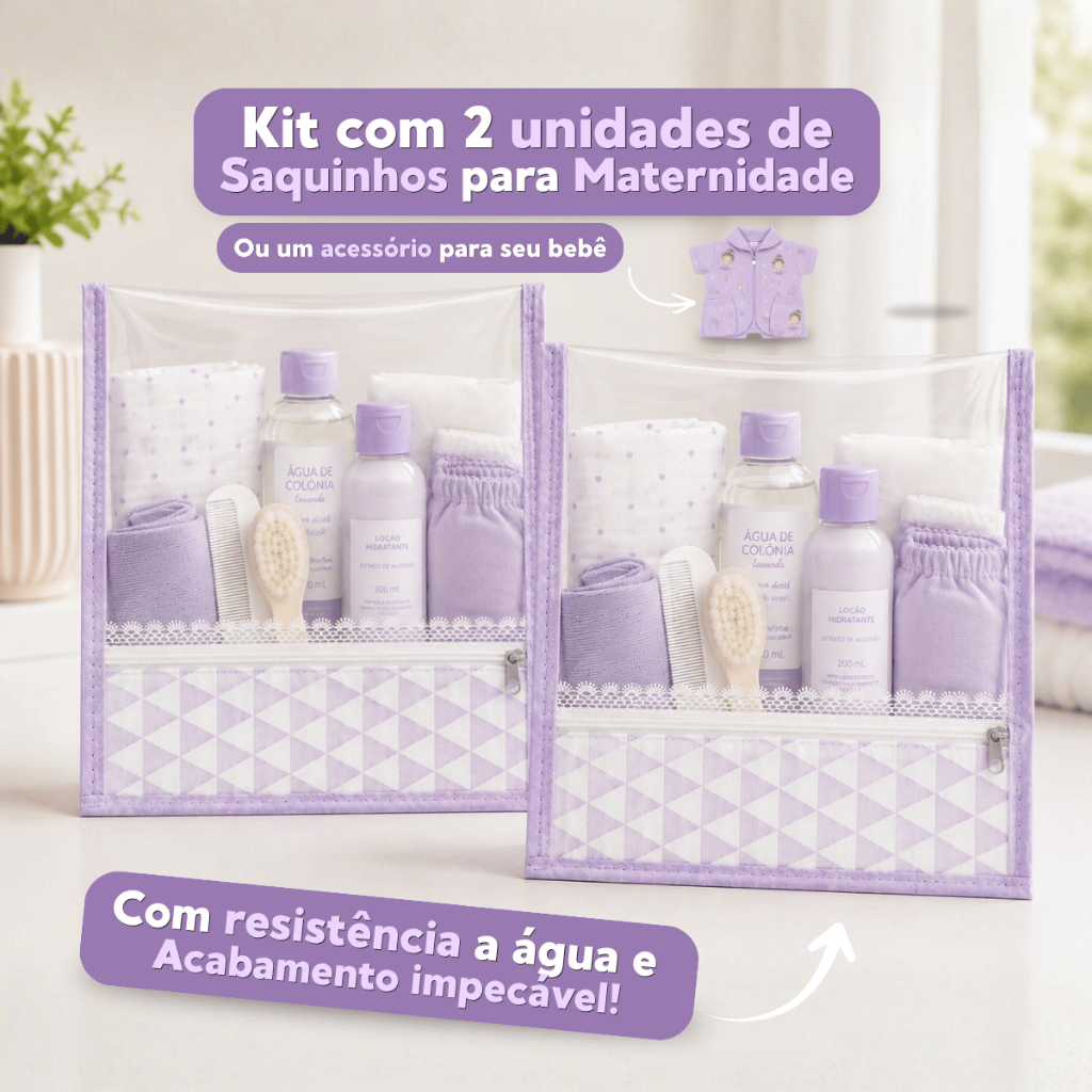 Kit com 2 unidades de Saquinhos Para Maternidade o