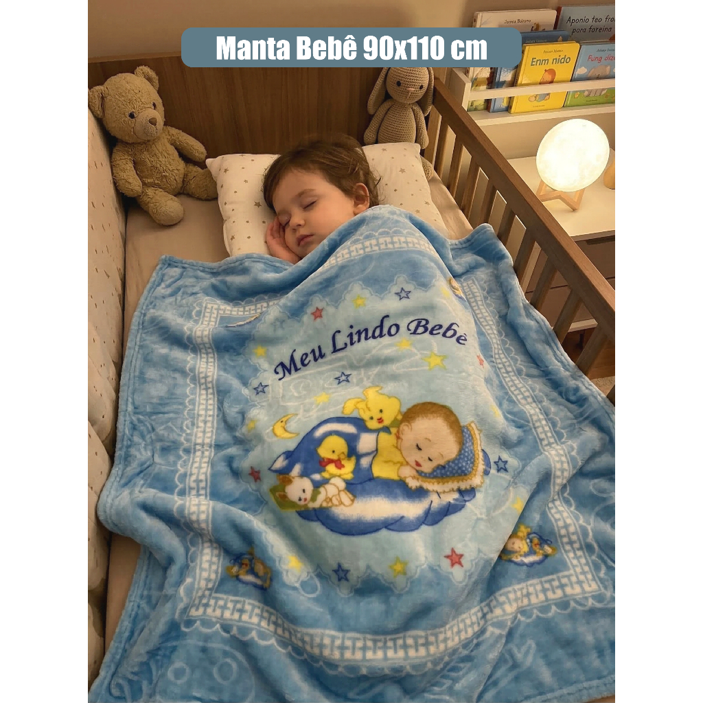 Manta Bebê 90×110 cm Infantil Soft Antialér