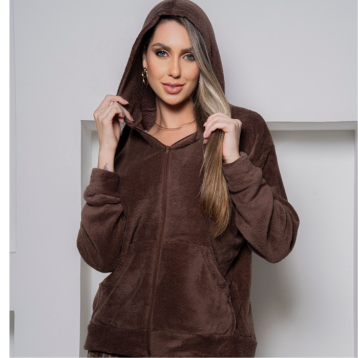 Casaco Feminino Inverno Teddy Soft Pelinhos Felpul