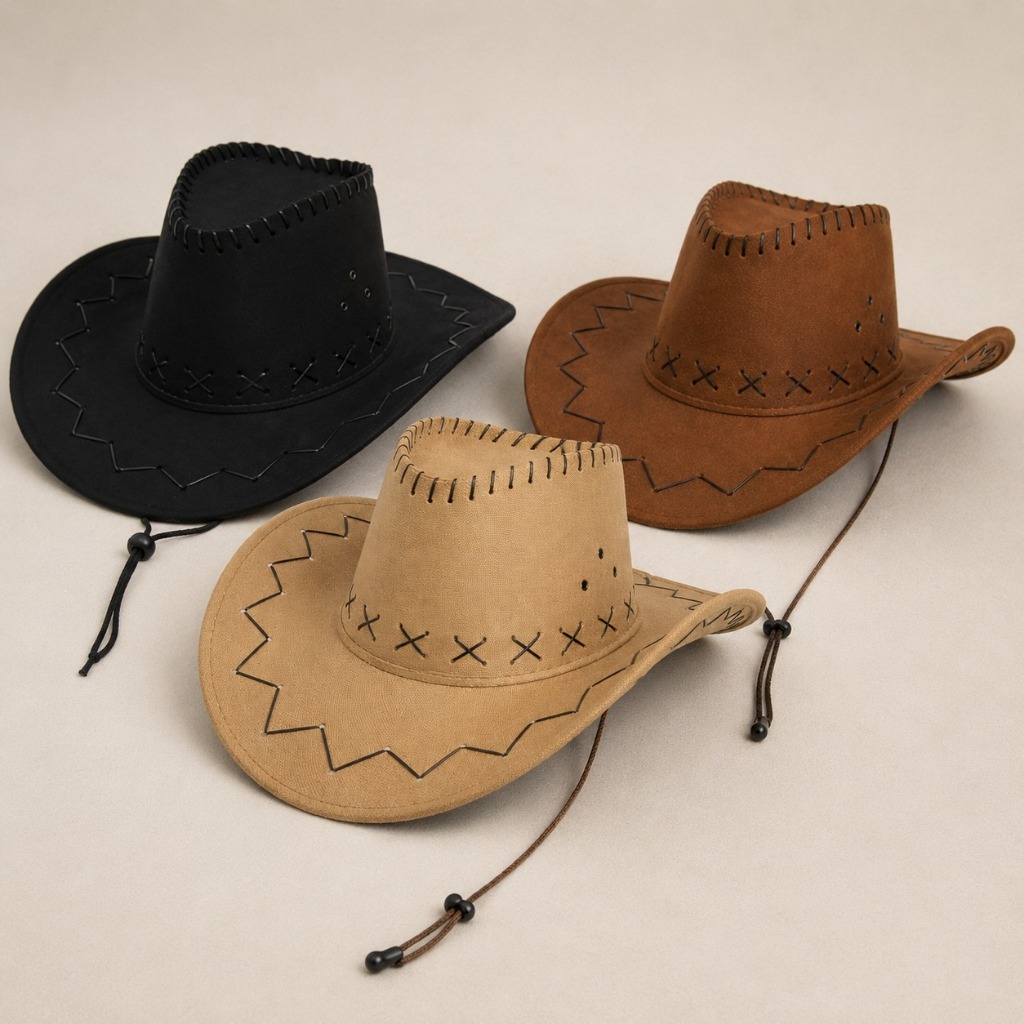 Chapéu Country Cowboy Camurça Masculino e Femini