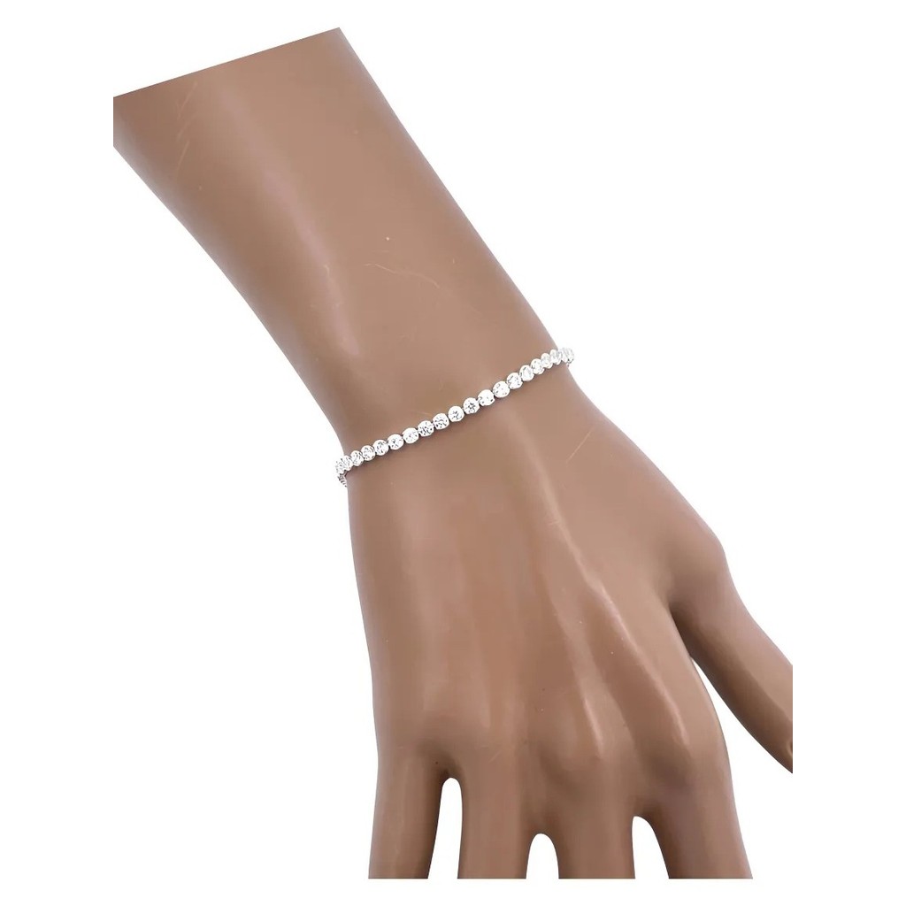 Pulseira rivieira prata 925 + BRINDE,      zirconi