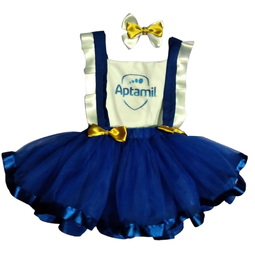 Roupinha Romper Infantil Leite Aptamil Tutu Azul R