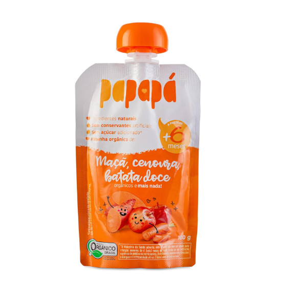 Papinha Maça Cenoura e Batata Doce 100g – P