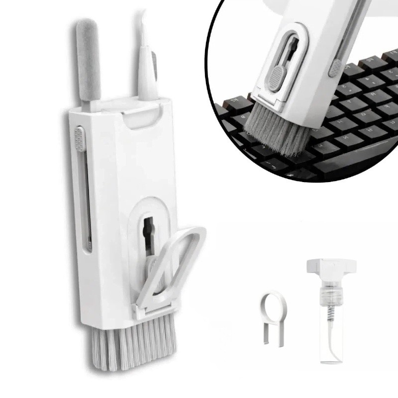 Escova de Limpeza Multifuncional Teclado 8 em 1, F